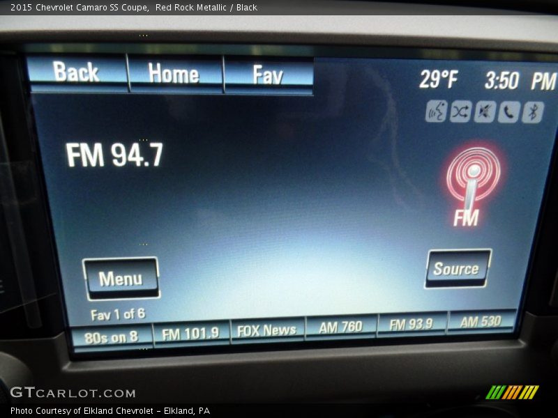 Red Rock Metallic / Black 2015 Chevrolet Camaro SS Coupe