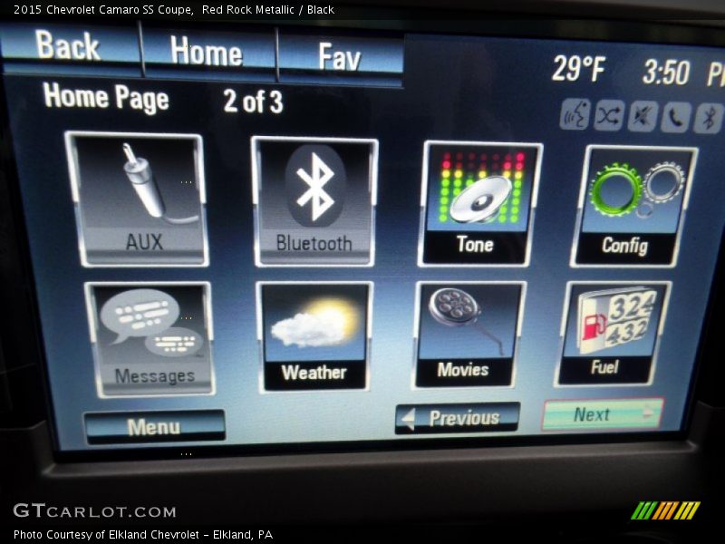 Red Rock Metallic / Black 2015 Chevrolet Camaro SS Coupe