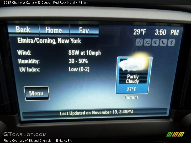 Red Rock Metallic / Black 2015 Chevrolet Camaro SS Coupe