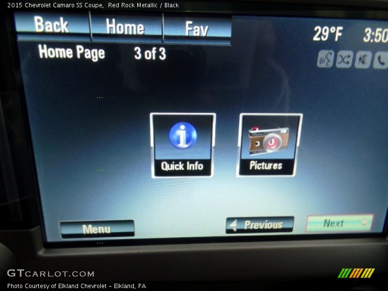 Red Rock Metallic / Black 2015 Chevrolet Camaro SS Coupe