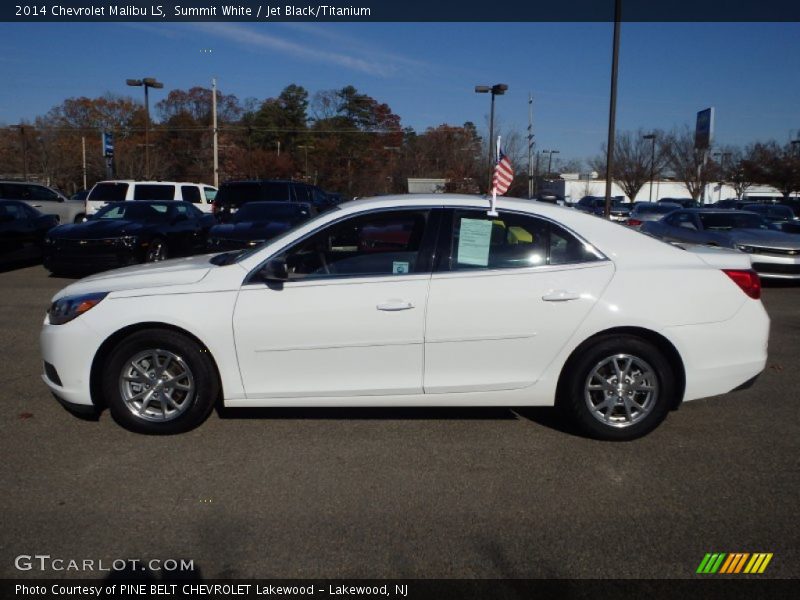 Summit White / Jet Black/Titanium 2014 Chevrolet Malibu LS