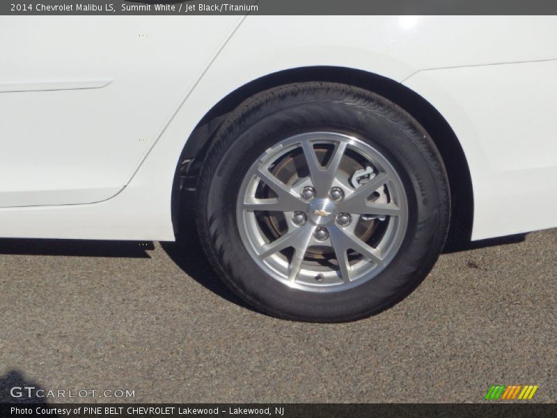 Summit White / Jet Black/Titanium 2014 Chevrolet Malibu LS
