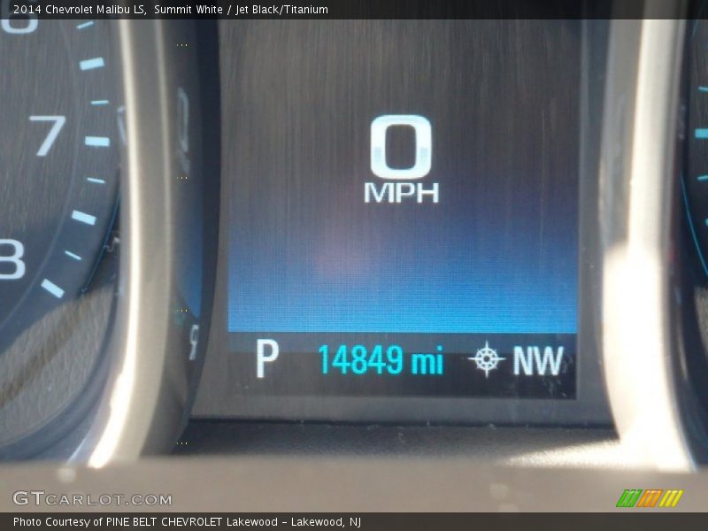 Summit White / Jet Black/Titanium 2014 Chevrolet Malibu LS