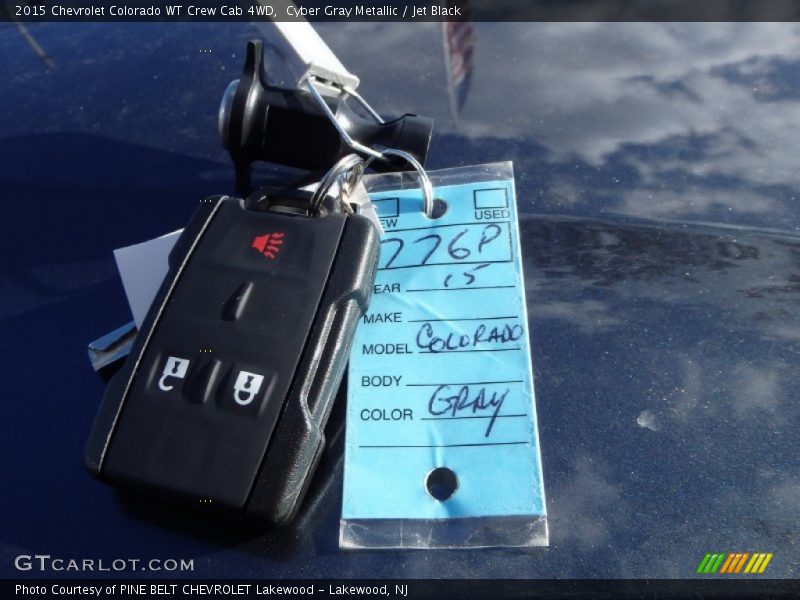 Cyber Gray Metallic / Jet Black 2015 Chevrolet Colorado WT Crew Cab 4WD