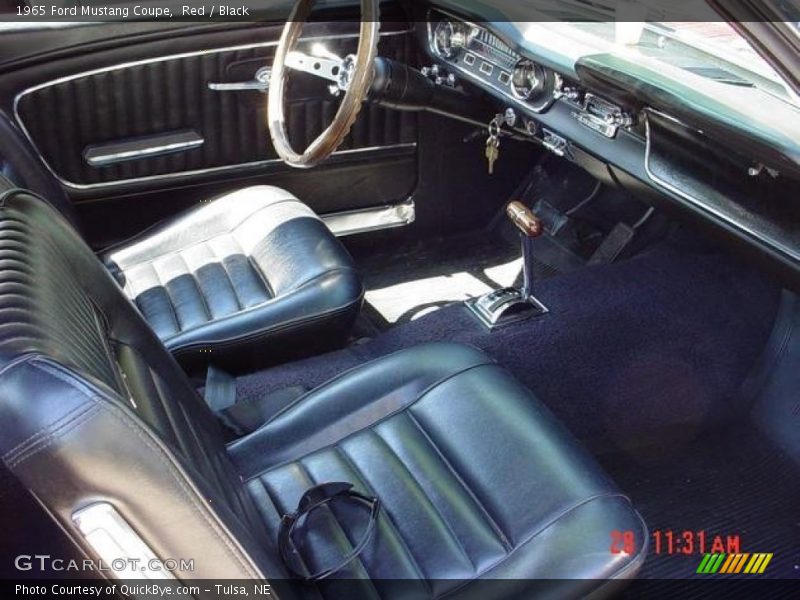 Red / Black 1965 Ford Mustang Coupe