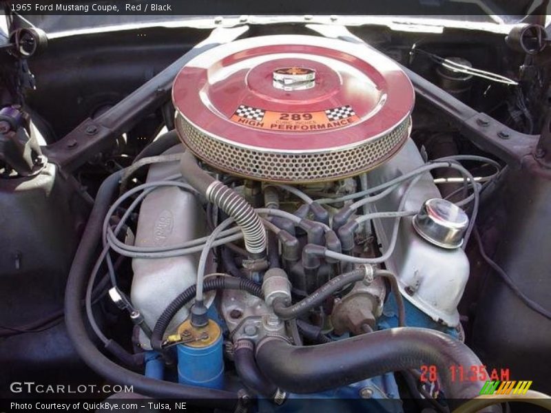Red / Black 1965 Ford Mustang Coupe