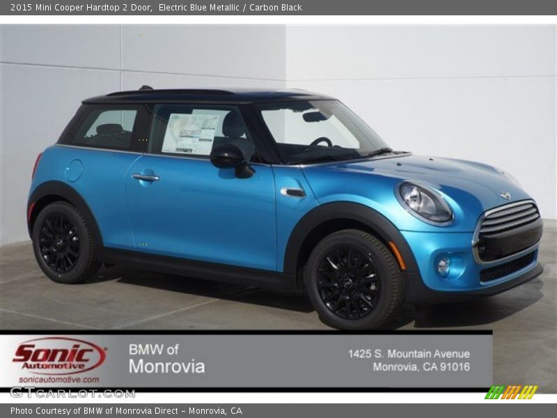 Electric Blue Metallic / Carbon Black 2015 Mini Cooper Hardtop 2 Door