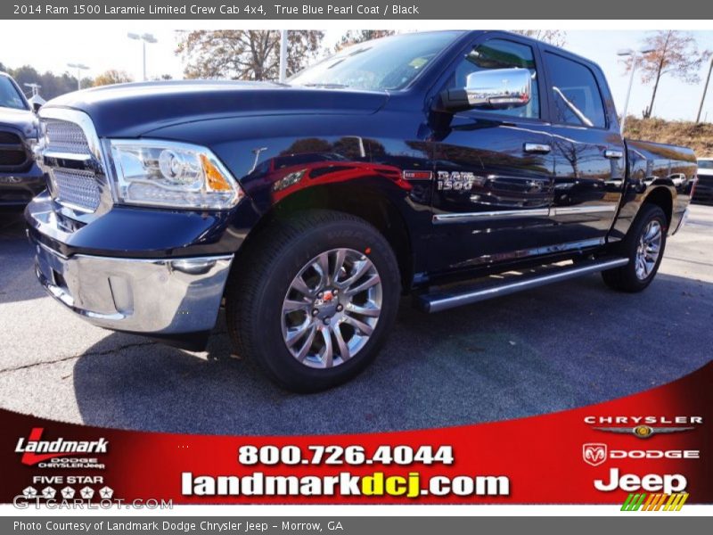 True Blue Pearl Coat / Black 2014 Ram 1500 Laramie Limited Crew Cab 4x4