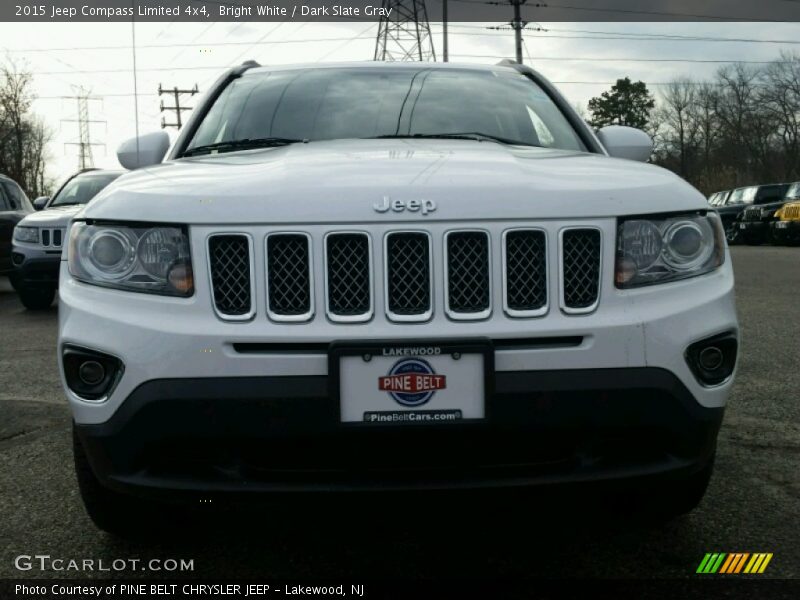 Bright White / Dark Slate Gray 2015 Jeep Compass Limited 4x4