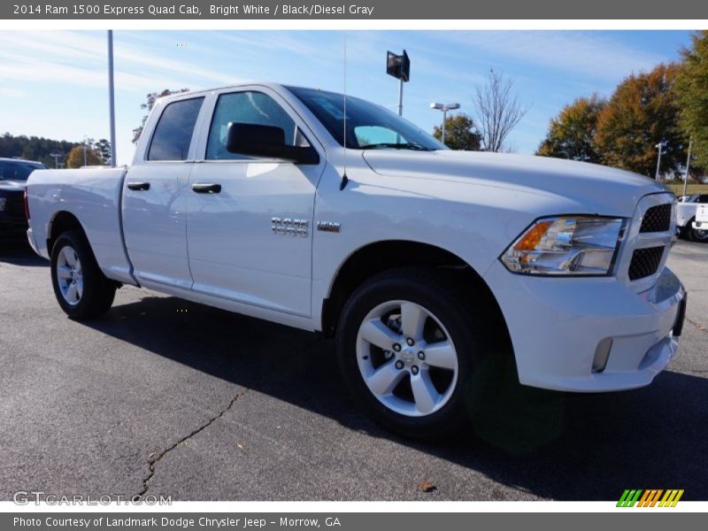 Bright White / Black/Diesel Gray 2014 Ram 1500 Express Quad Cab