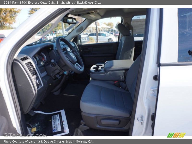 Bright White / Black/Diesel Gray 2014 Ram 1500 Express Quad Cab