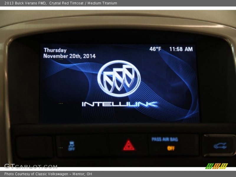 Crystal Red Tintcoat / Medium Titanium 2013 Buick Verano FWD