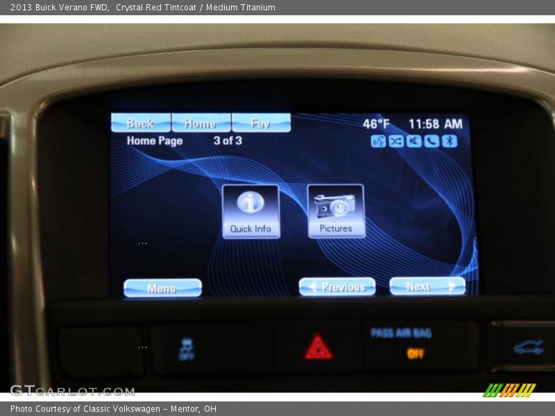 Crystal Red Tintcoat / Medium Titanium 2013 Buick Verano FWD
