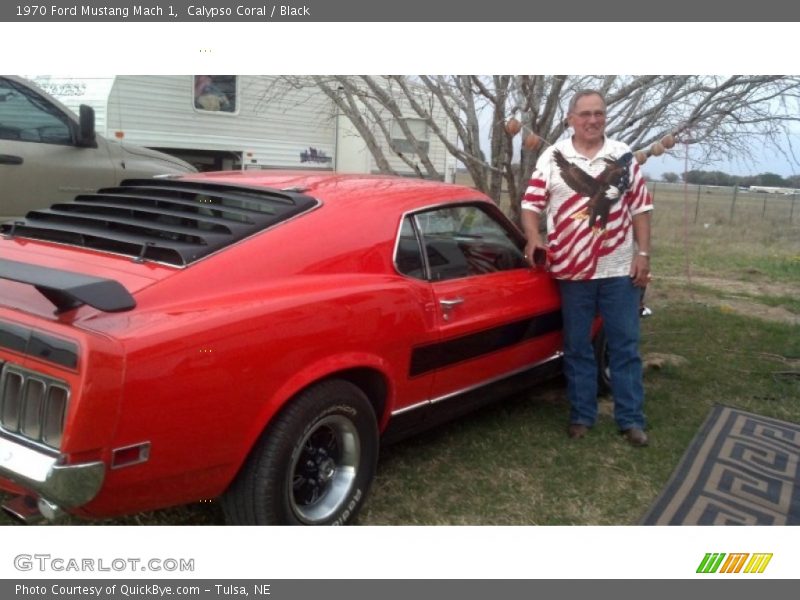 Calypso Coral / Black 1970 Ford Mustang Mach 1