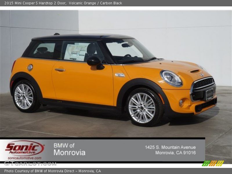 Volcanic Orange / Carbon Black 2015 Mini Cooper S Hardtop 2 Door