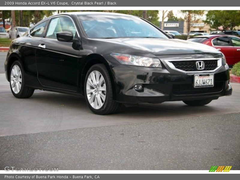 Crystal Black Pearl / Black 2009 Honda Accord EX-L V6 Coupe