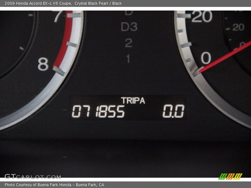 Crystal Black Pearl / Black 2009 Honda Accord EX-L V6 Coupe