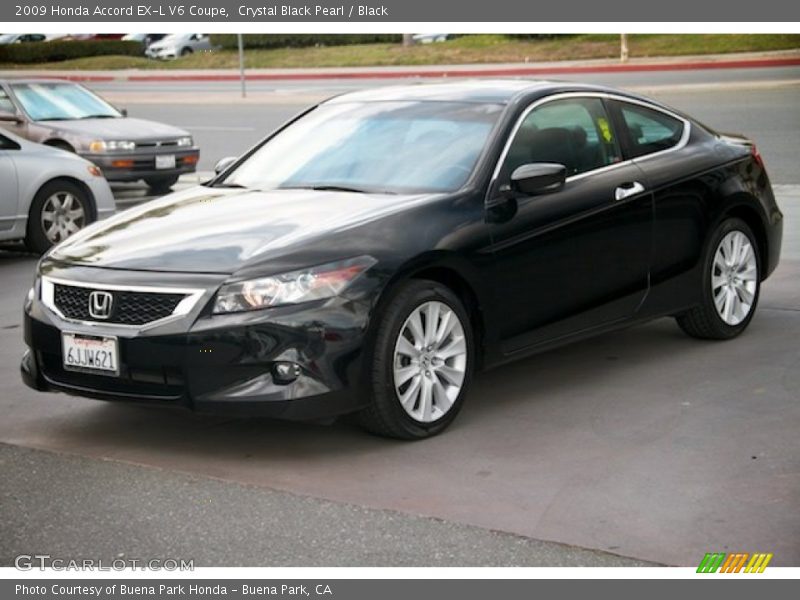 Crystal Black Pearl / Black 2009 Honda Accord EX-L V6 Coupe