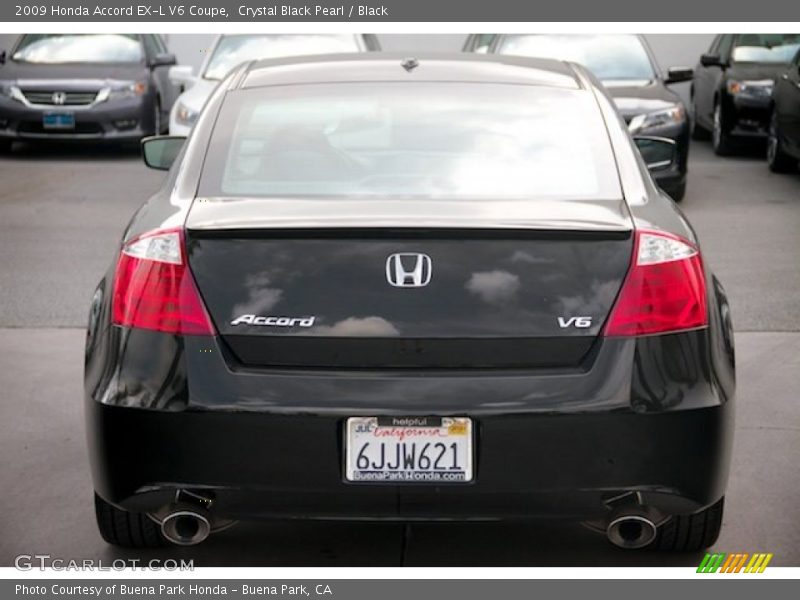Crystal Black Pearl / Black 2009 Honda Accord EX-L V6 Coupe