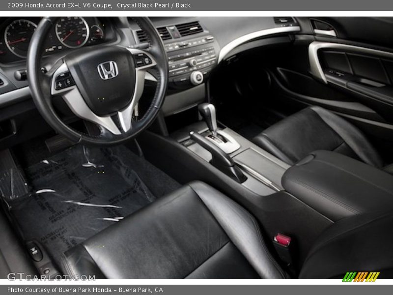 Crystal Black Pearl / Black 2009 Honda Accord EX-L V6 Coupe