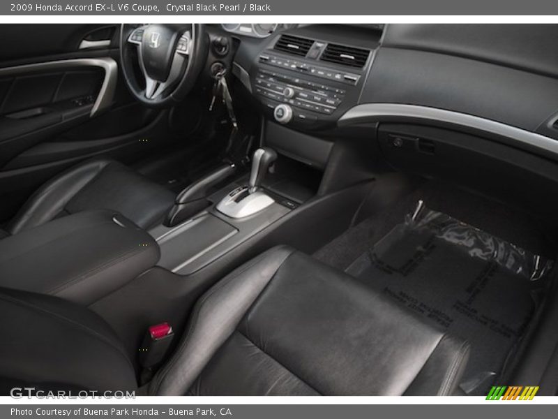 Crystal Black Pearl / Black 2009 Honda Accord EX-L V6 Coupe