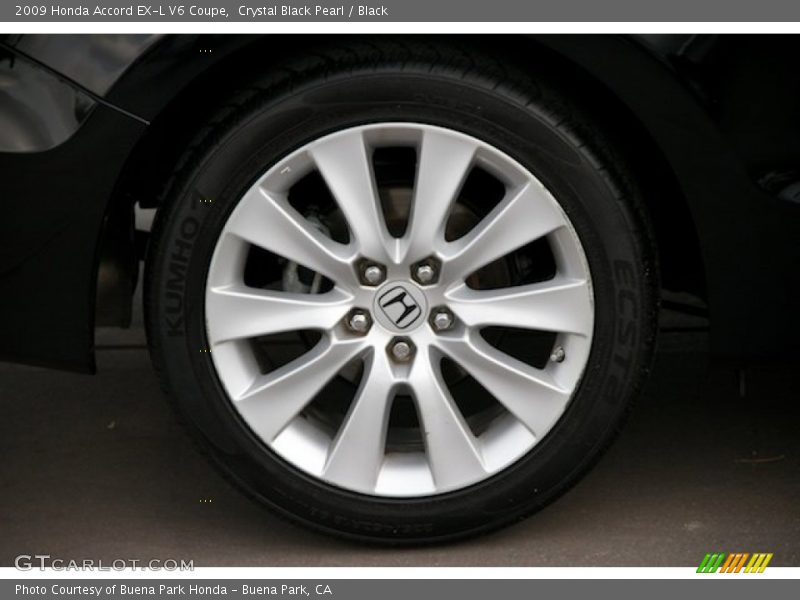Crystal Black Pearl / Black 2009 Honda Accord EX-L V6 Coupe