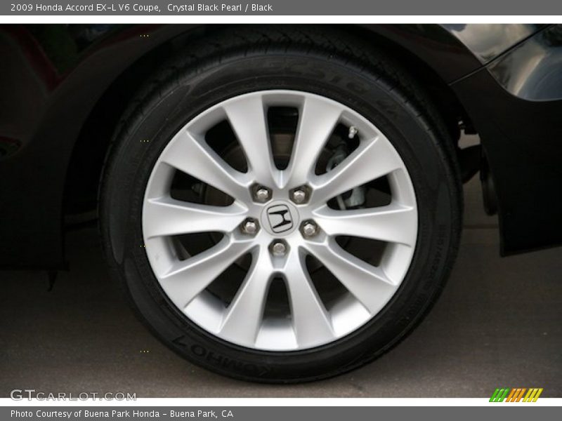 Crystal Black Pearl / Black 2009 Honda Accord EX-L V6 Coupe