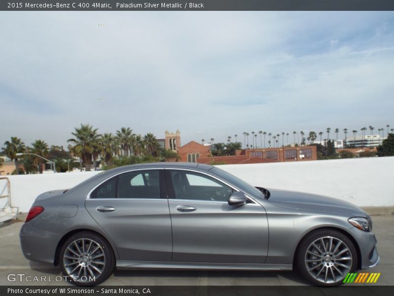 Paladium Silver Metallic / Black 2015 Mercedes-Benz C 400 4Matic