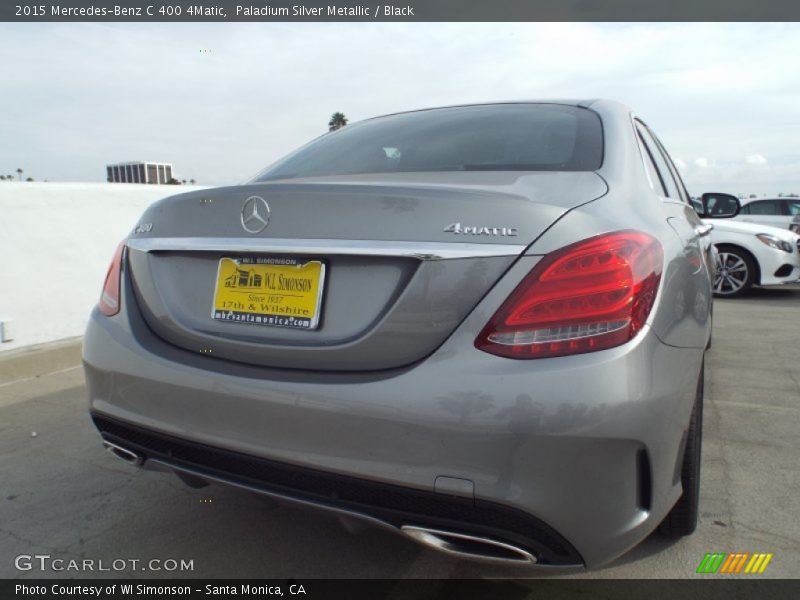 Paladium Silver Metallic / Black 2015 Mercedes-Benz C 400 4Matic