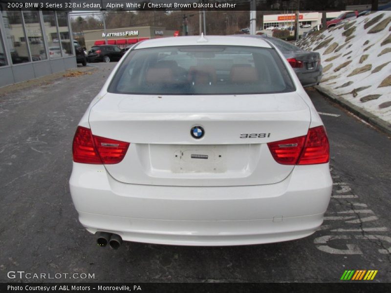 Alpine White / Chestnut Brown Dakota Leather 2009 BMW 3 Series 328xi Sedan