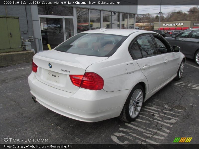 Alpine White / Chestnut Brown Dakota Leather 2009 BMW 3 Series 328xi Sedan