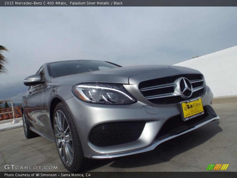 Paladium Silver Metallic / Black 2015 Mercedes-Benz C 400 4Matic