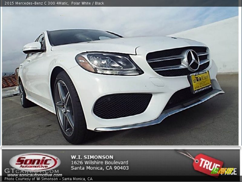 Polar White / Black 2015 Mercedes-Benz C 300 4Matic