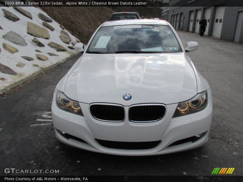 Alpine White / Chestnut Brown Dakota Leather 2009 BMW 3 Series 328xi Sedan