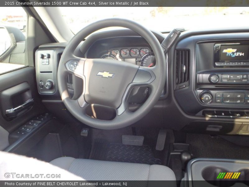 Silver Ice Metallic / Jet Black 2015 Chevrolet Silverado 1500 WT Crew Cab 4x4