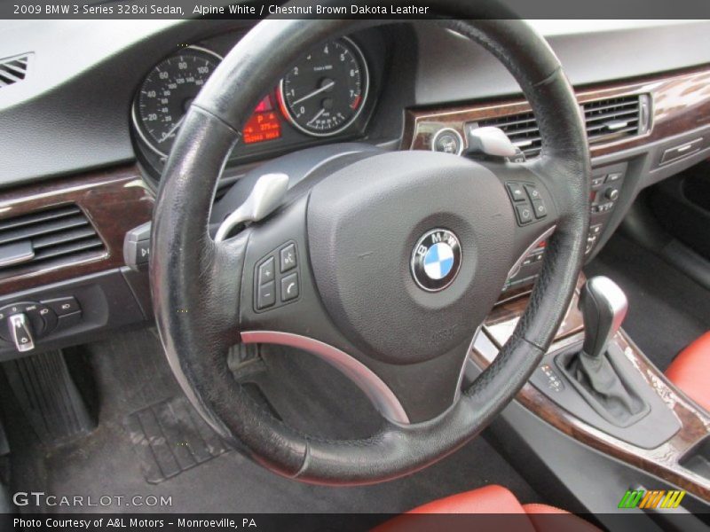 Alpine White / Chestnut Brown Dakota Leather 2009 BMW 3 Series 328xi Sedan