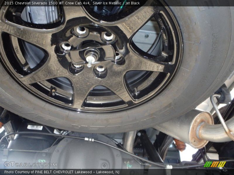 Silver Ice Metallic / Jet Black 2015 Chevrolet Silverado 1500 WT Crew Cab 4x4