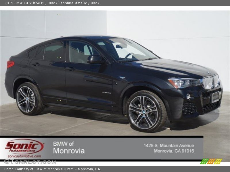 Black Sapphire Metallic / Black 2015 BMW X4 xDrive35i