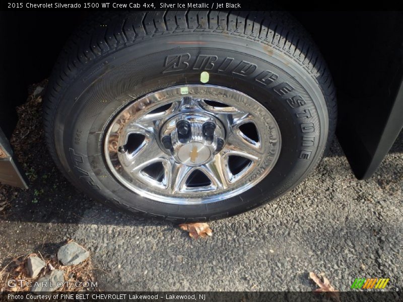 Silver Ice Metallic / Jet Black 2015 Chevrolet Silverado 1500 WT Crew Cab 4x4