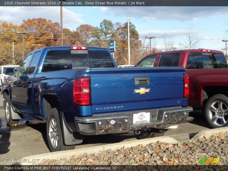 Deep Ocean Blue Metallic / Jet Black 2015 Chevrolet Silverado 1500 LT Double Cab
