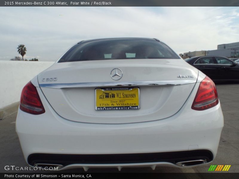 Polar White / Red/Black 2015 Mercedes-Benz C 300 4Matic