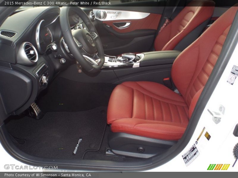 Polar White / Red/Black 2015 Mercedes-Benz C 300 4Matic
