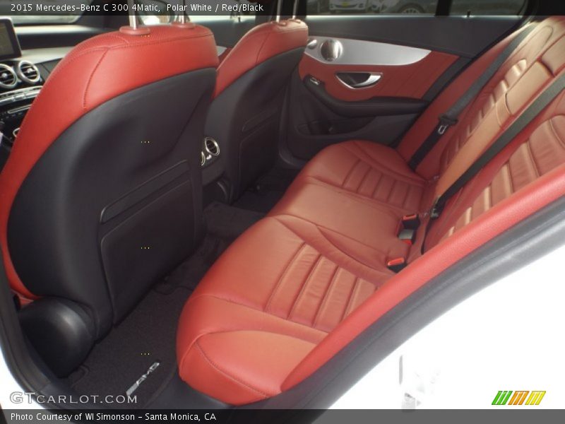 Polar White / Red/Black 2015 Mercedes-Benz C 300 4Matic