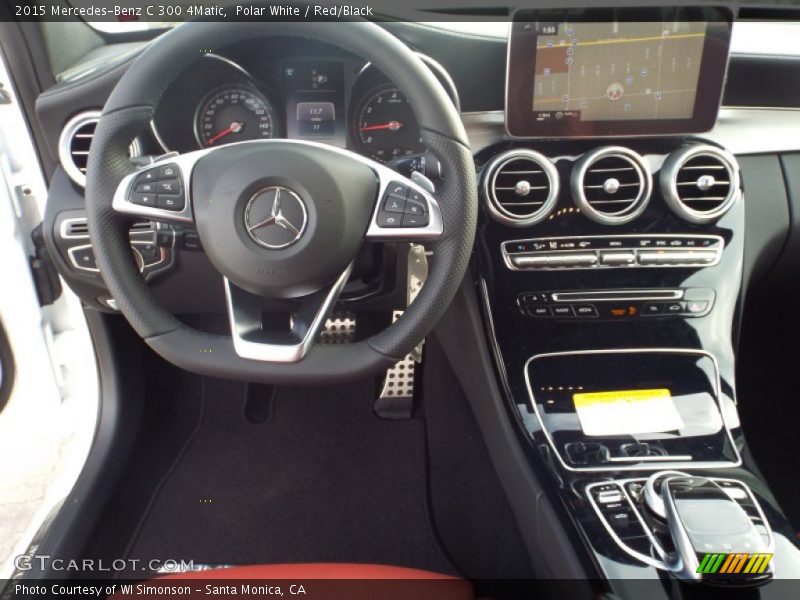 Polar White / Red/Black 2015 Mercedes-Benz C 300 4Matic