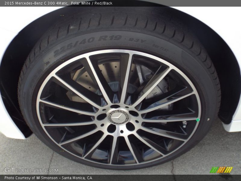 Polar White / Red/Black 2015 Mercedes-Benz C 300 4Matic