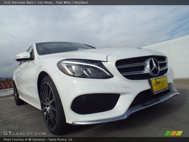 Polar White / Red/Black 2015 Mercedes-Benz C 300 4Matic