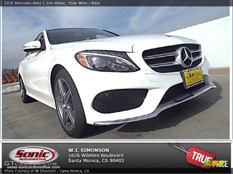 Polar White / Black 2015 Mercedes-Benz C 300 4Matic