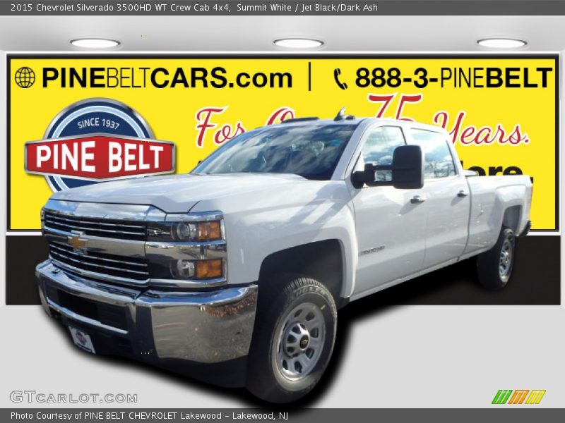 Summit White / Jet Black/Dark Ash 2015 Chevrolet Silverado 3500HD WT Crew Cab 4x4