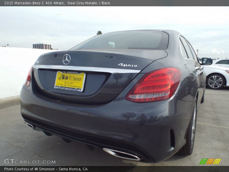 Steel Grey Metallic / Black 2015 Mercedes-Benz C 400 4Matic