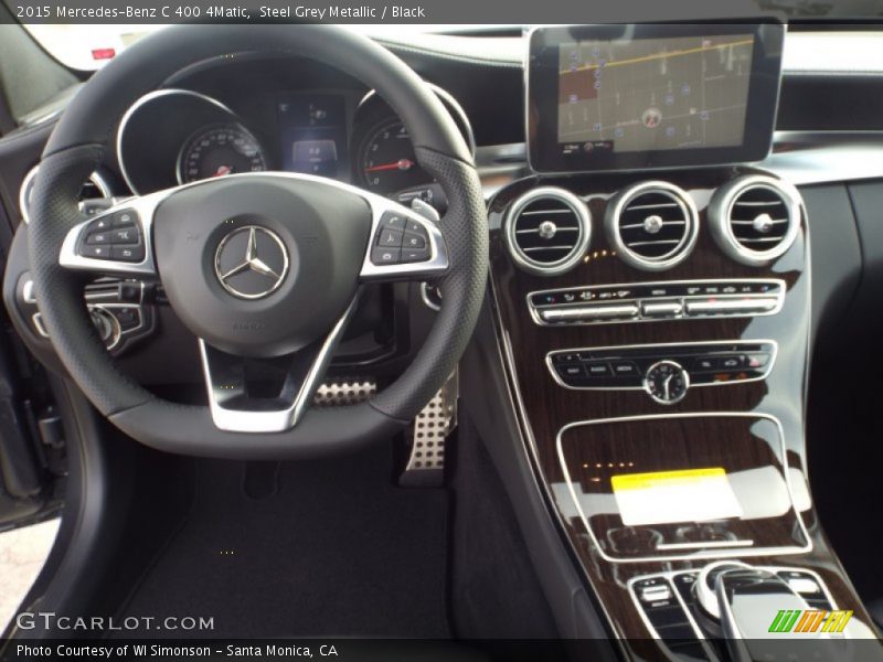 Steel Grey Metallic / Black 2015 Mercedes-Benz C 400 4Matic